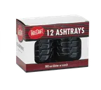 image of TableCraft CST363B-1 Cash & Carry Ashtray, 3-3/4" x 1-3/4", Stacking, Black Plastic - 12/Pack
