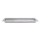 image of TableCraft CW1244CBL Grill Pan, 1/2‑Size 2 Qt, 21"×6‑1/2"×1‑1/2" Aluminum, Cobalt Blue, NSF