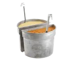 image of TableCraft CW1312CBL Bain Marie Pot, 5-Qt, 5-5/8"×8-1/2", Cobalt Blue, Cast Aluminum, Cold Hold