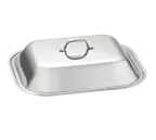 image of TableCraft CW2034L 16-5/8" x 13-5/8" Rectangular Domed Stainless Steel & Aluminum Lid, NSF