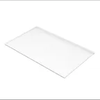 image of TableCraft CW2111W Aluminum Tray, 21" x 12-7/8" x 1/2", White, Nylon-Coated Cast Aluminum, NSF