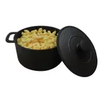 image of TableCraft Products CW30148 Mini Casserole, 18 oz., 5" dia. x 2-1/2"H, Cast Iron, Handles & Lid