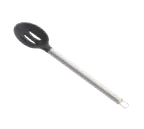 image of TableCraft Products CW401 Slotted Serving Spoon, 13" Long, Black Silicone Head, Steel Handle