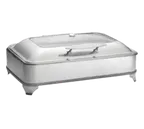 image of TableCraft CW40160 9-Qt Electric Stainless Steel Chafing Dish, 23" x 17" x 6", 700W Heater