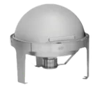 image of TableCraft CW40168 Fuel Chafing Dish, 6 Qt, 19-1/4" Dia, Stainless Steel, Roll Top, Locking Lid
