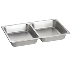 image of TableCraft CW40298 Food Pan, 4-1/2qt, 20-3/4" x 12-3/4", 2-1/2" Deep, Divided, Stainless Steel