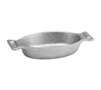image of TableCraft CW4044BK 8‑oz Oval Baking Dish, 8" x 3-7/8" x 1-3/8", Double‑Handled, Duracoat Al, Black