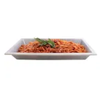 image of TableCraft CW4049X 8-1/2qt. Orange Al Food Pan, 21" x 12-7/8", 2-1/2" Deep, Duracoat, NSF