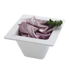 image of TableCraft Products CW4058N 1/6 1 Qt 7" x 6-3/8" x 4" Aluminum Pan, 65° Lip, Natural, NSF