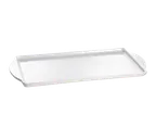 image of TableCraft CW4220SBL - 13-1/2" x 24-1/4" Sky Blue Duracoat Cast Aluminum Serving Tray, NSF