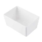 image of TableCraft CW5020N 1-Qt Aluminum Bowl, 4-1/4" x 6-3/8", 3" deep, Natural, Cold Holding
