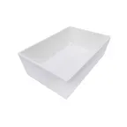 image of TableCraft CW5024W 2.5-Qt Aluminum Food Pan, 9-1/2" x 6-3/8" x 3", White, Sided, NSF