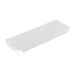 image of TableCraft Products CW5034 - 19-1/2" x 6-7/8" x 1" Translucent Acrylic Flat Pan Cover, 1/2 Size Long