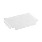 image of TableCraft Products CW5038 - Translucent 10-1/4" x 7-1/8" x 1" Acrylic Flat Food Pan Cover