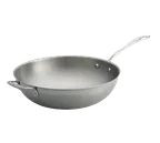 image of TableCraft CW7014 5-Qt Induction Wok, 11-3/4" Dia, Tri‑Ply Al‑Stainless, Dishwasher Safe