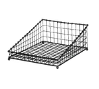 image of TableCraft GM1519 Basket, 15" x 19-1/2", 8" Height, Black Powder‑Coated Metal, Angled Square