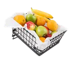 image of TableCraft GMT13105 Metal Transformer Basket, 13" x 10" x 5", Black Powder Coated, Adjustable