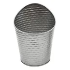 image of TableCraft GTSS375 French Fry Cup, 10 oz, 3-3/4" dia. x 4-3/4" H, stainless steel, brick pattern