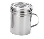 image of TableCraft Products H159 - 10‑Ounce Steel Dredge, 2‑3/4" Dia × 3‑3/4" H, Perforated, Lid, Handle
