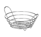 image of TableCraft H71758 Serving Basket - 8" Dia. x 3-1/2" H, Round, Chrome Plated, Hand Wash Only