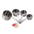 image of TableCraft H725 - 4-Piece Stainless Steel Measuring Spoon Set, Various Sizes, Dishwasher-Safe, 4/Set