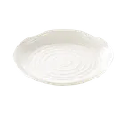 image of TableCraft M14 Frostone Tray – 14" Round White Melamine Serving Tray, Pebbled, Dishwasher Safe