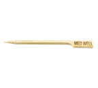 image of TableCraft Products MEDWELL Steak Marker Pick, 3-1/2" Medium Well, Bamboo, 100/Pack