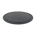 image of TableCraft MGC13 - 13" Round Melamine Serving Tray, Black Slate, Frostone Collection, Dishwasher Safe