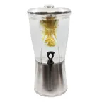 image of TableCraft N175 - 3-1/2 Gal Dispenser, 11-1/4" x 12-3/4" x 23-1/2", Tritan, Steel Lid & Base
