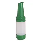 image of TableCraft Products N32VGN PourMaster Bottle, 32 oz, Green, V-Neck Top, Dishwasher Safe