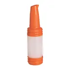 image of TableCraft Products N32VX PourMaster Bottle, 32 oz, V-Neck Top, Dishwasher Safe, Orange