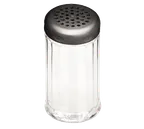 image of TableCraft P800BK Cheese Shaker, 12-oz, 3-1/16" Dia x 5-5/8" H, Polycarbonate, Black Perforated Top