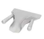 image of TableCraft Products PD8 French Fry Scoop, 8-1/8"W x 2"H, Dual Handle, Gray Plastic, Dishwasher Safe NSF