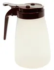 image of TableCraft PP10B Syrup Pourer – 10‑oz Transparent BPA‑Free Polypropylene Jar, Chrome‑Plated Metal Top