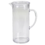 image of TableCraft Products PP321 2-Quart Clear SAN Plastic Pitcher with Lid Dishwasher Safe BPA‑Free