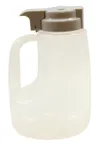 image of TableCraft PP48G Syrup Pourer - 48 oz. Dispenser, 5-1/4" x 4-1/2" x 8", Gray, BPA-Free Polypropylene