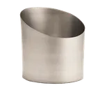 image of TableCraft R44 - 17-18 oz French Fry Cup, 3-3/4" Dia × 4-1/4", Stainless Steel, Dishwasher Safe