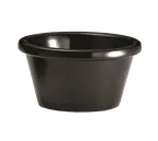 image of TableCraft RAM3BK - 3 oz Black Melamine Ramekin Sauce Cup, Plain, Dishwasher Safe