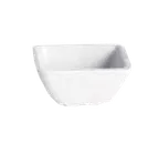 image of TableCraft RAMS2W 2oz Square Melamine Ramekin, White, Ribbed, NSF, Dishwasher Safe, 158°F/70°C