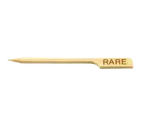 image of TableCraft Products RARE - 3.5" Bamboo Meat Marker Pick, Wood Construction, Rare Type - 100/Pack