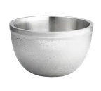 image of TableCraft RB11 - 5-Qt Double-Wall Stainless Steel Serving Bowl, 11" Dia., Rice Pattern