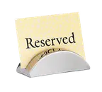 image of TableCraft RCH21 Menu Card Holder – 2" × 1-1/4", 3" Height, Stainless Steel, 1-4" Width