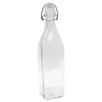 image of TableCraft RSB33 - 34oz Transparent Re‑Sealable Glass Milk Bottle, All‑Purpose, Hand Wash Only