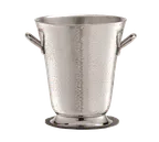 image of TableCraft RWB119 Wine Bucket, 8-1/2" Dia x 9-3/4" H, Double Wall Insulated Stainless Steel, Handles