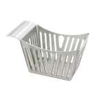 image of TableCraft Products SPB Side Basket 5-3/8" x 3-3/8" x 3-1/8" Striped 18/8 Stainless Steel Finish