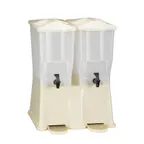 image of TableCraft TW33DP Double 3-Gallon Beverage Dispenser, 18-5/8" x 15-3/4" x 20-5/8", Polypropylene