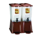 image of TableCraft TW54DP Double Polypropylene Beverage Dispenser, 3 Gal. Each, 18-5/8" x 15-3/4" x 20-5/8"