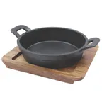 image of TableCraft UCW01 Sizzle Platter Underliner – Wood, 7-1/2" x 6" x 5/8", 500°F, Fits CW30102/50