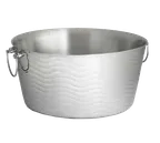 image of TableCraft WBT199 - Beverage Tub, 6-3/4 Gal, 19" x 9", Double Wall Stainless Steel, Dishwasher Safe