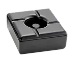 image of TableCraft WPA5BK - Windproof Melamine Ashtray, 4-1/2" x 4-1/2" x 2", Black, Square, Dishwasher Safe